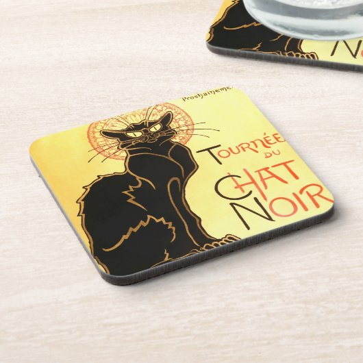 Le chat noir, Original billboard Drankjes Onderzetter (Linkerzijde)