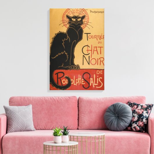 Le Chat Noir Original Canvas Afdruk (Insitu (Woonkamer))