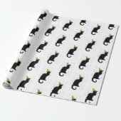Le Chat Noir Party Hat Confetti Celebration Cadeaupapier (Uitgerold)