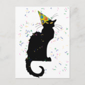 Le Chat Noir Party Pet Confetti Briefkaart (Voorkant)