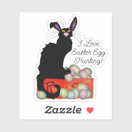 Le Chat Noir Pasen Konijnenoren Sticker (Vel)