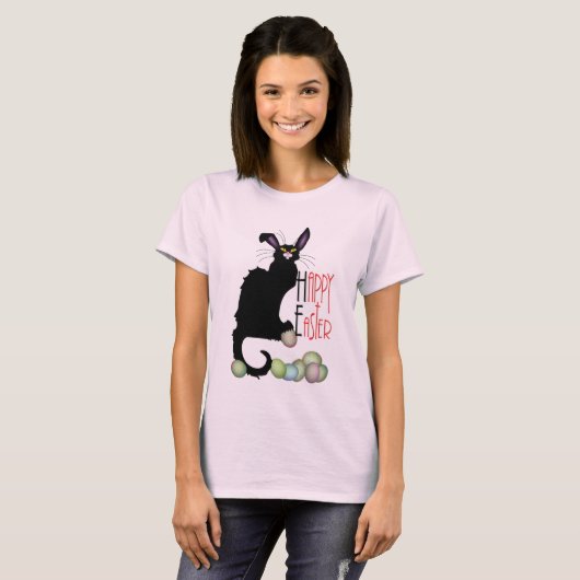 Le Chat Noir Pasen T-shirt (Voorkant volledig)