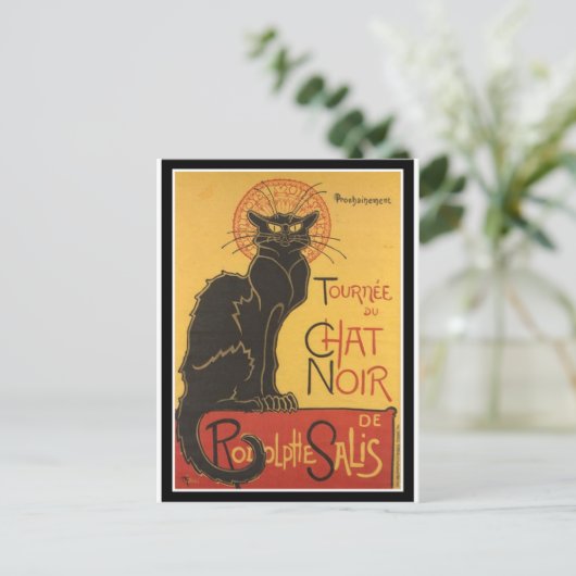 LE CHAT NOIR PRINT BRIEFKAART (Staand voorkant)