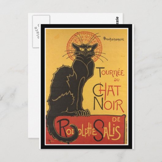 LE CHAT NOIR PRINT BRIEFKAART (Voorkant / Achterkant)