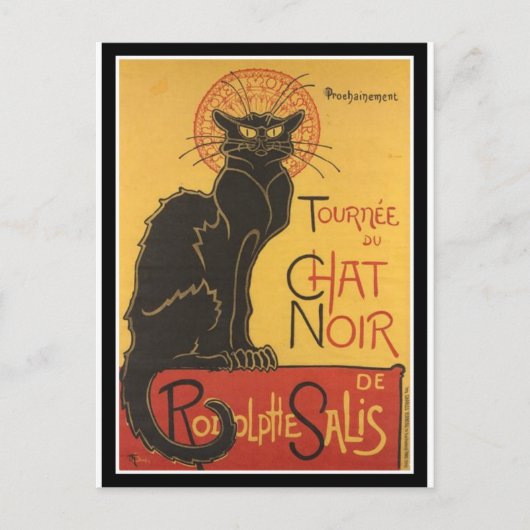 LE CHAT NOIR PRINT BRIEFKAART (Voorkant)