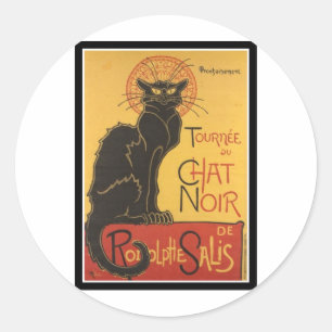 LE CHAT NOIR PRINT RONDE STICKER