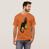 Le Chat Noir Pumpkin Patch Thanksgiving T-shirt (Voorkant volledig)