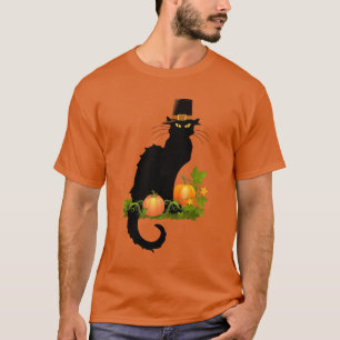 Le Chat Noir Pumpkin Patch Thanksgiving T-shirt