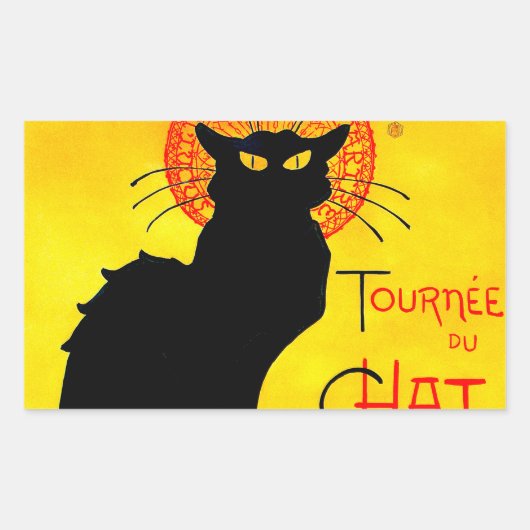 Le Chat Noir  Rechthoekige Sticker (Voorkant)