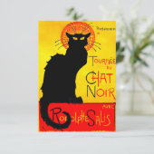Le Chat Noir  RSVP Kaartje (Staand voorkant)