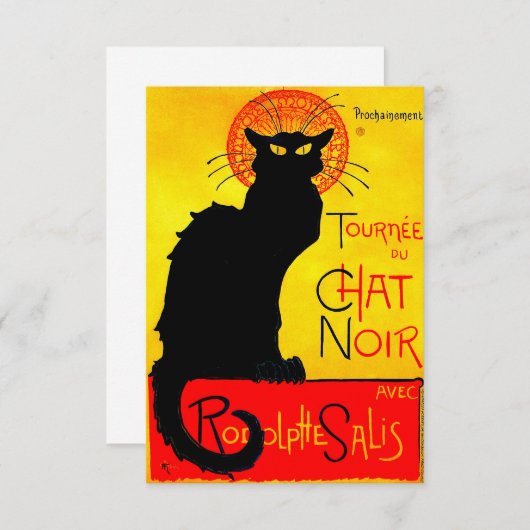 Le Chat Noir  RSVP Kaartje (Voorkant / Achterkant)