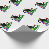 Le Chat Noir Santa Hat Christmas Cadeaupapier (Hoek)