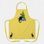 Le Chat Noir Santa Hat Christmas Schort (Voorkant)