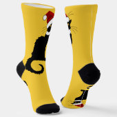 Le Chat Noir Santa Hat Christmas Sokken (Gebogen)