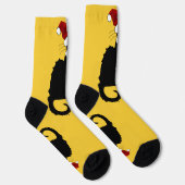 Le Chat Noir Santa Hat Christmas Sokken (Rechts)