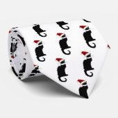 Le Chat Noir Santa Hat Christmas Stropdas (Opgerold)