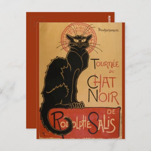 Le chat Noir - Steinlen Briefkaart (Voorkant / Achterkant)