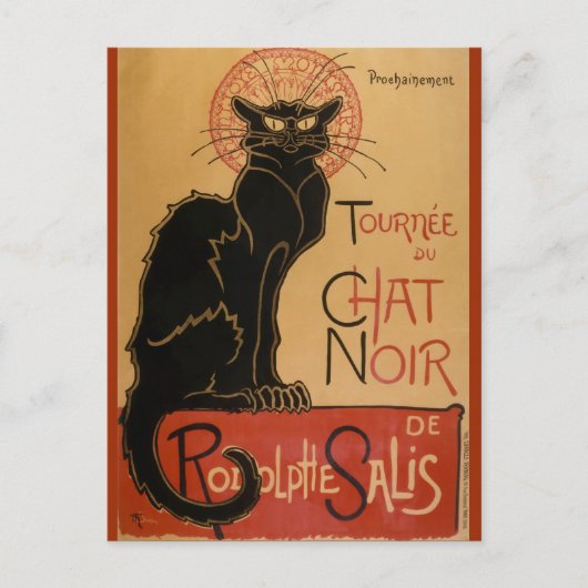Le chat Noir - Steinlen Briefkaart (Voorkant)