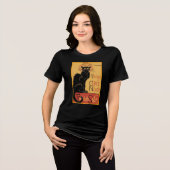 Le Chat Noir Steinlen Illustratie T-shirt (Voorkant volledig)