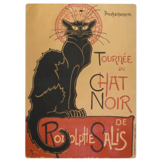 Le chat Noir - Steinlen Klembord (Achterkant)