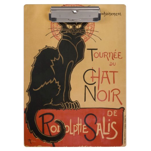Le chat Noir - Steinlen Klembord (Voorkant)