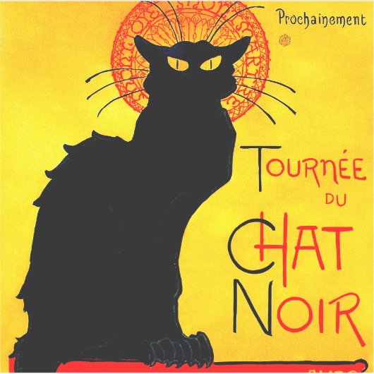 Le Chat Noir Sticker (Voorkant)