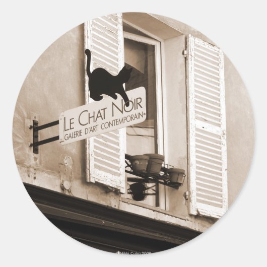 Le Chat Noir Sticker (Voorkant)
