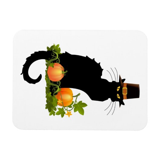 Le Chat Noir Thanksgiving and Pilgrim Turkey Magneet (Horizontaal)