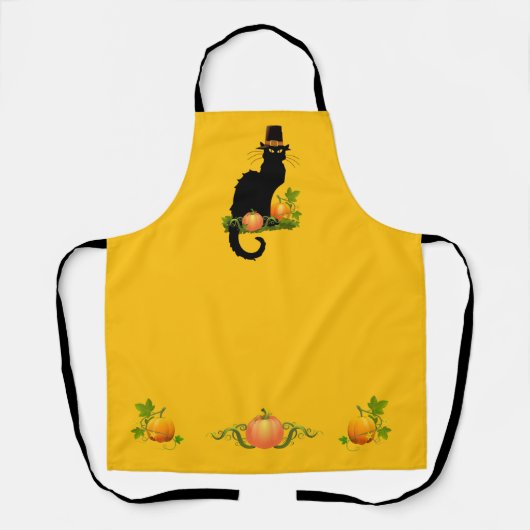 Le Chat Noir Thanksgiving and Pilgrim Turkey Schort (Voorkant)