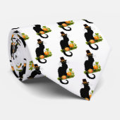 Le Chat Noir Thanksgiving en pelgrimkalkoen Stropdas (Opgerold)