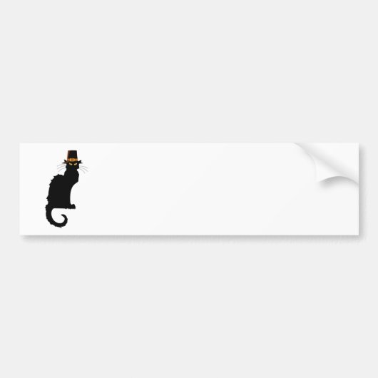 Le Chat Noir Thanksgiving Pilgrim Pet Bumpersticker (Voorkant)