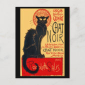 Le Chat Noir, The Black Cat, Art Briefkaart (Voorkant)