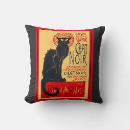Le Chat Noir, The Black Cat, Art Pillow Kussen