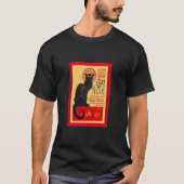 Le Chat Noir, The Black Cat, Art T-shirt (Voorkant)