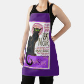 Le Chat Noir, The Black Cat in Paars, Schort (Insitu)