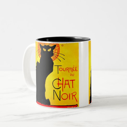 Le Chat Noir  Tweekleurige Koffiemok (Voorkant links)