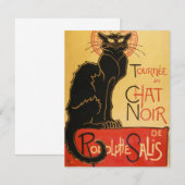 Le Chat Noir Uitnodigingen (Voorkant / Achterkant)