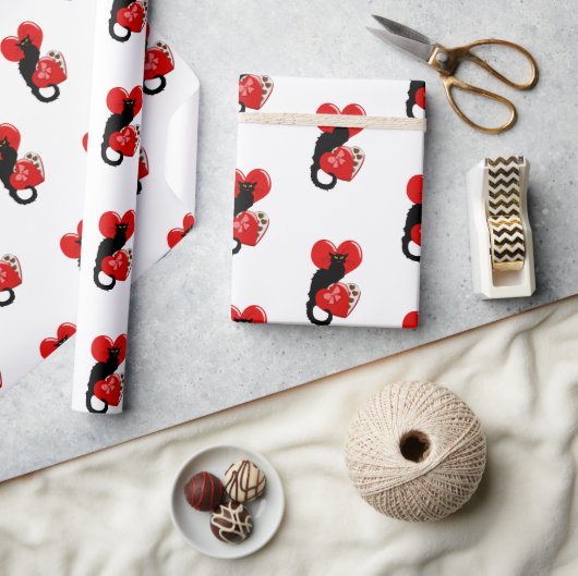 Le Chat Noir Valentijnsdag Cadeaupapier (Crafts)