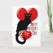Le Chat Noir Valentijnsdag Feestdagen Kaart (Voorkant)