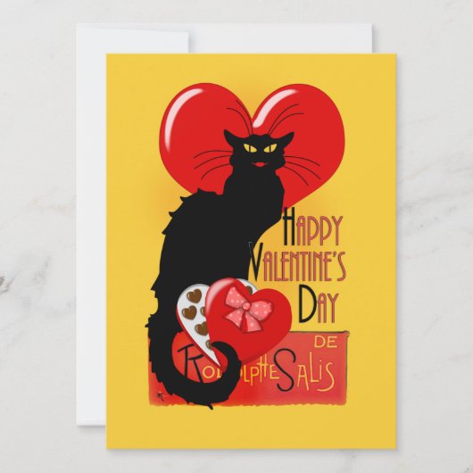 Le Chat Noir Valentijnsdag Kaart (Voorkant)