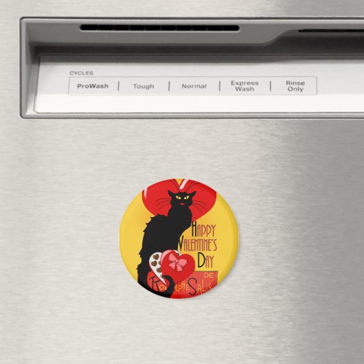 Le Chat Noir Valentijnsdag Magneet (Insitu (Vaatwasser))