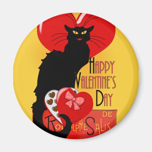 Le Chat Noir Valentijnsdag Magneet (Voorkant)