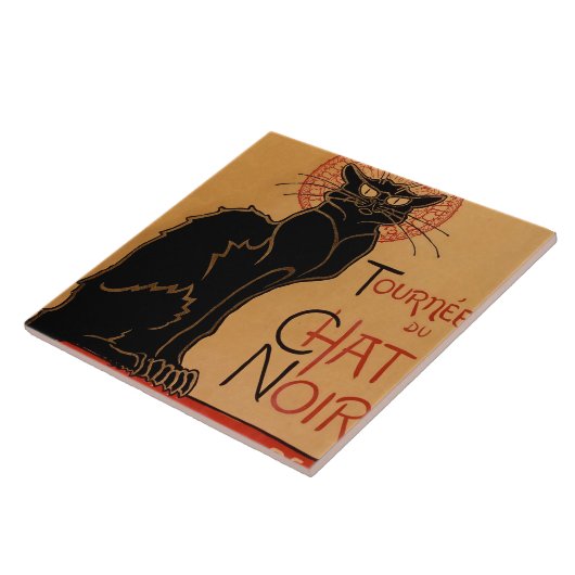 “Le Chat Noir” van Theophile Steinlen Tegeltje (Zijkant)