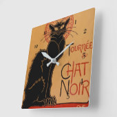 "Le Chat Noir" van Theophile Steinlen Vierkante Klok (Hoek)