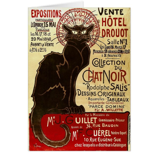 Le Chat Noir, Vente Hôtel Drouot (Voorkant)