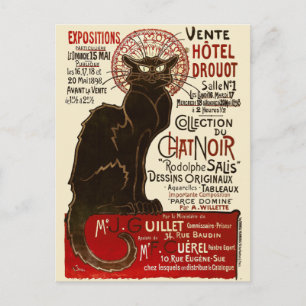 Le Chat Noir, Vente Hôtel Drouot Briefkaart