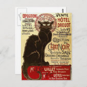 Le Chat Noir, Vente Hôtel Drouot Fine Art Briefkaart (Voorkant / Achterkant)