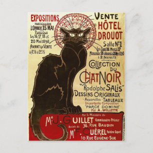 Le Chat Noir, Vente Hôtel Drouot Fine Art Briefkaart