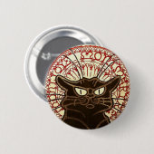 Le Chat Noir, Vente Hôtel Drouot Fine Art Ronde Button 5,7 Cm (Voorkant /achterkant)
