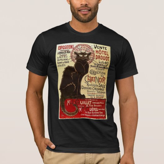 Le Chat Noir, Vente Hôtel Drouot Fine T-shirt (Voorkant)